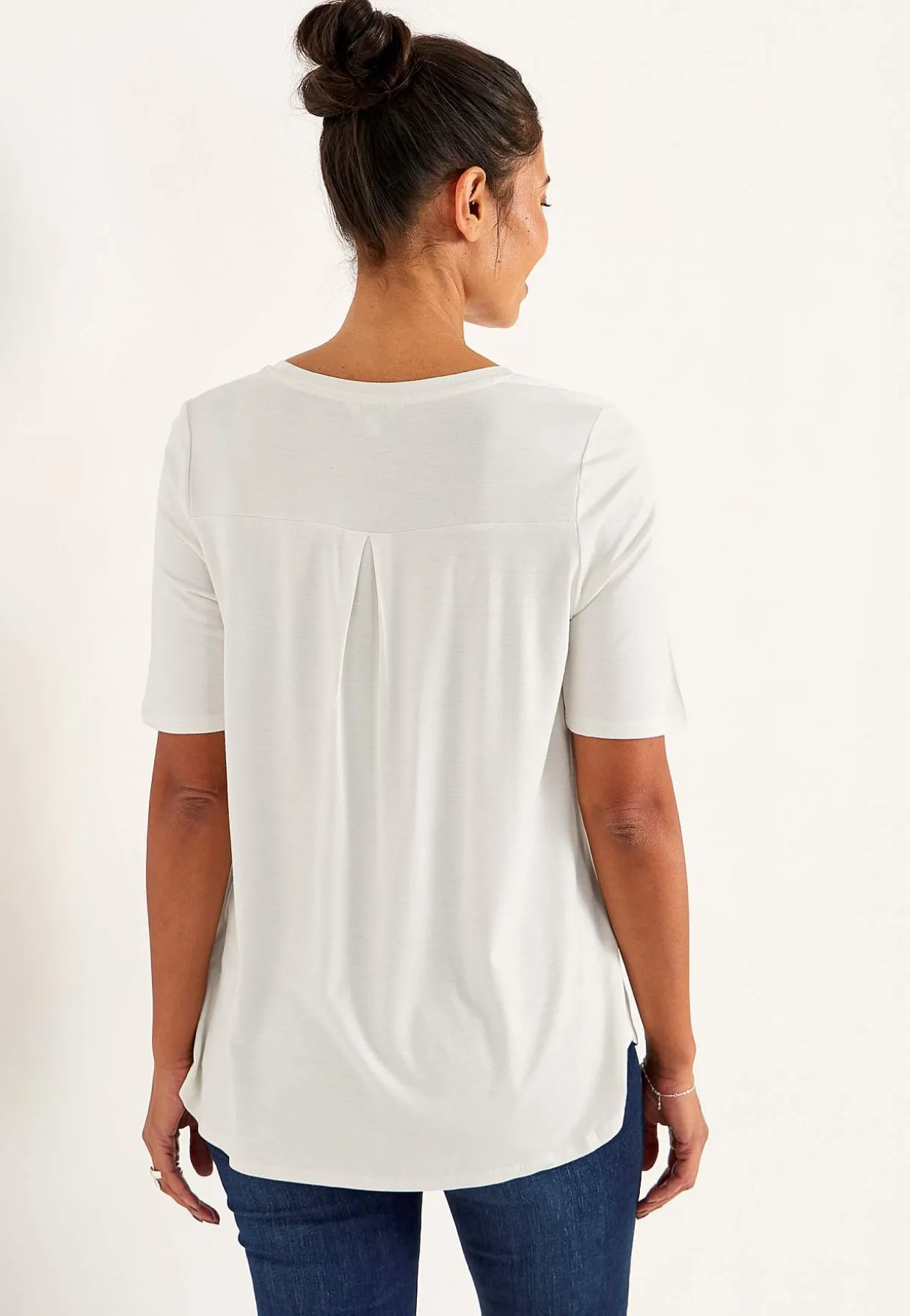 Jerseytop med korte ærmer