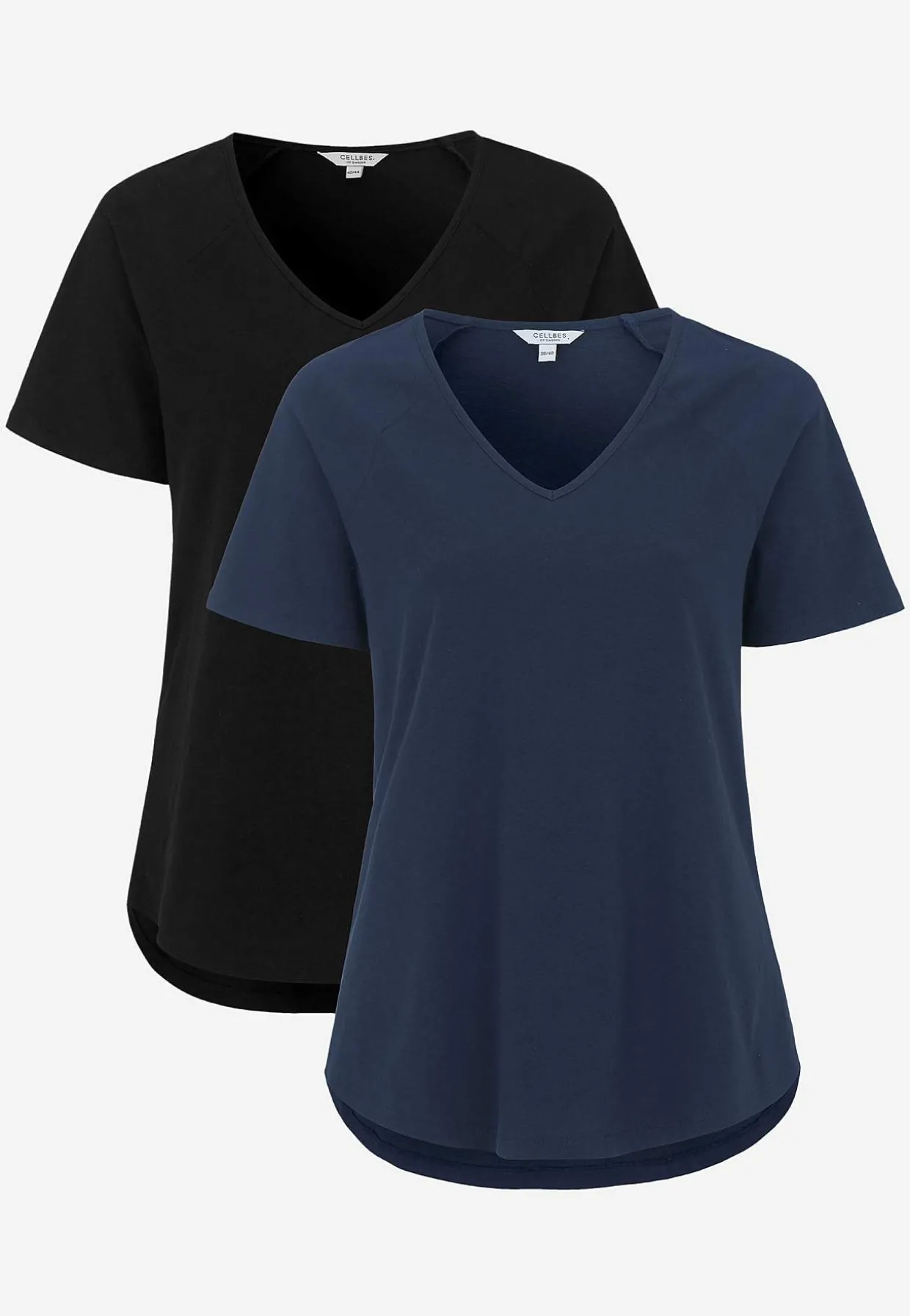 Jerseytop med raglanærme Alex 2-pack | Cellbes