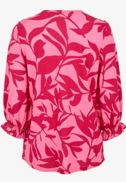 Jerseytop med smockdetalje