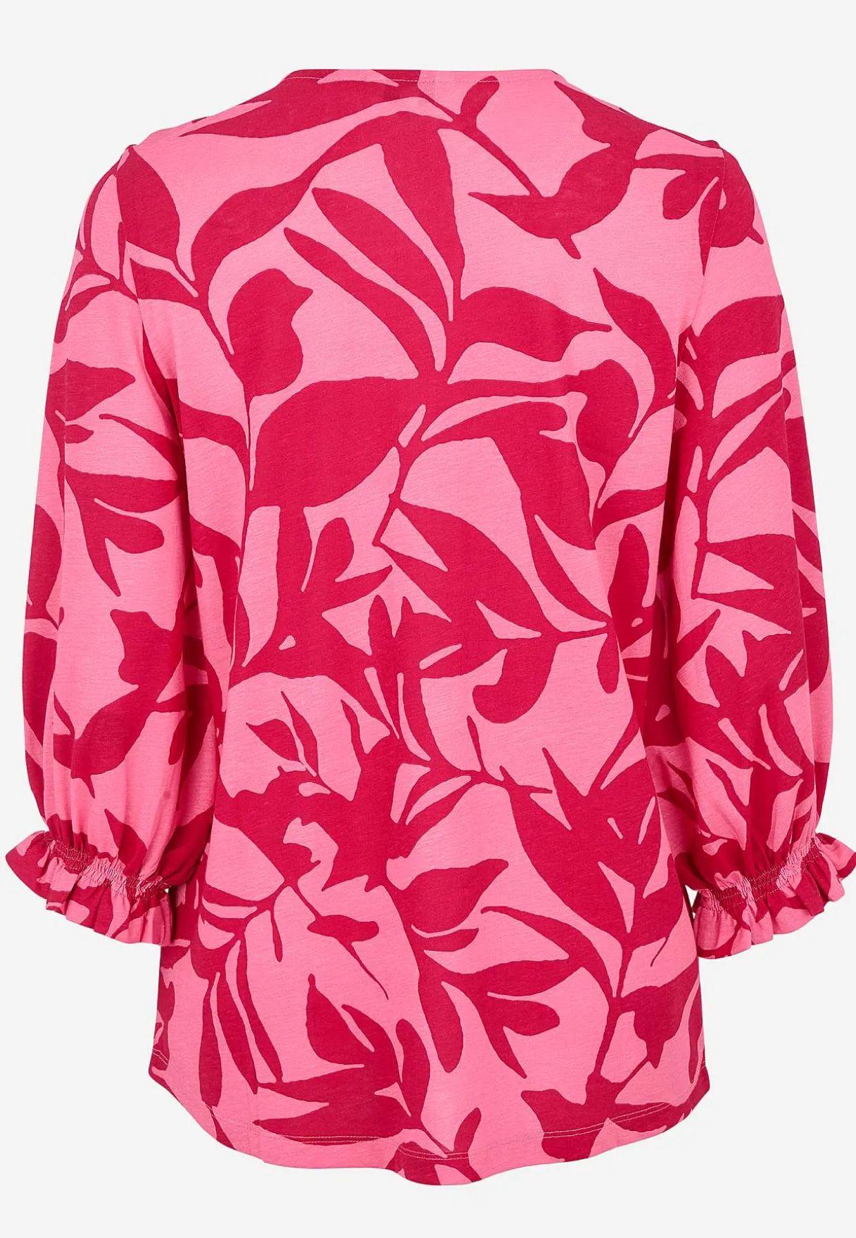 Jerseytop med smockdetalje