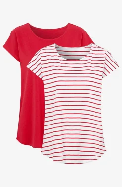 Jerseytoppe med korte ærmer 2-pack