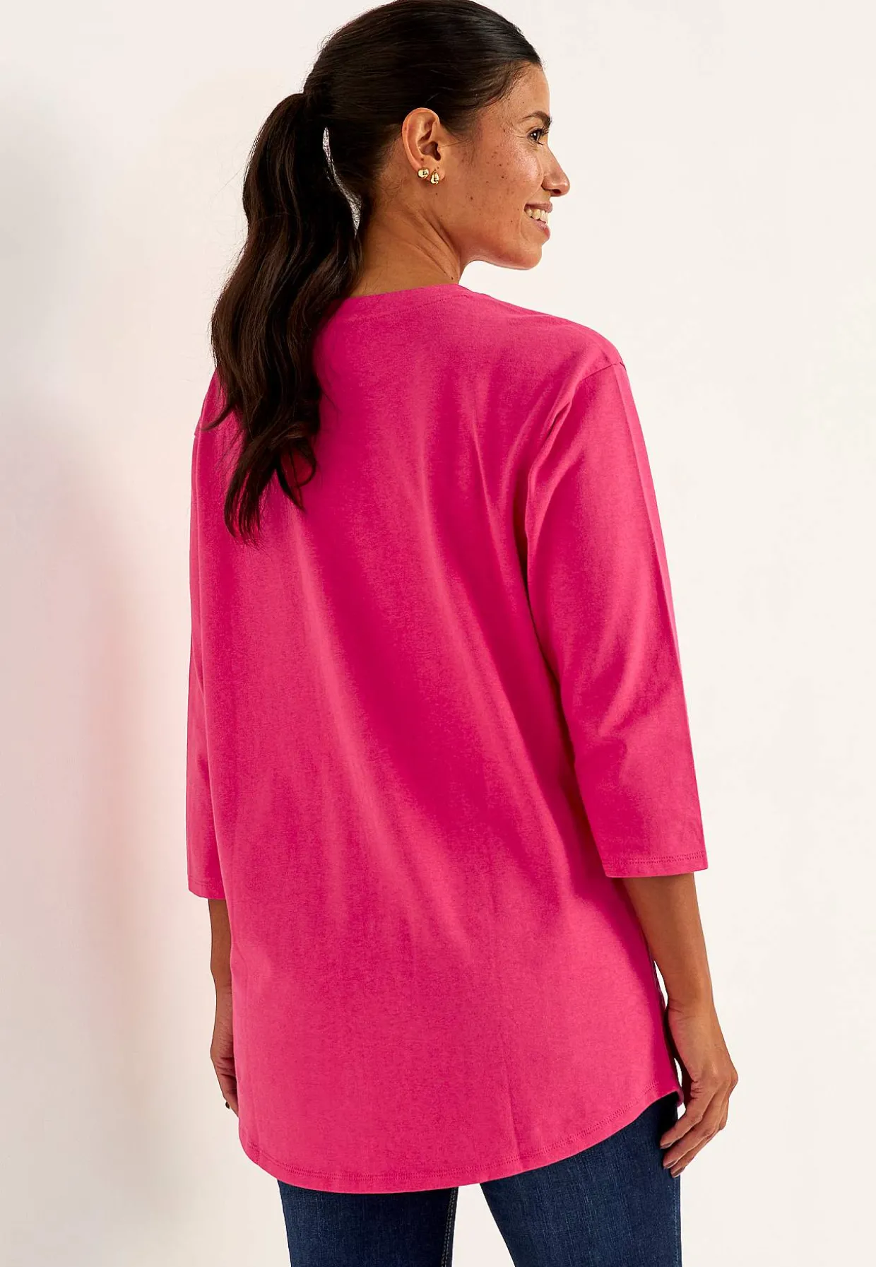 Jerseytunika i økologisk bomuld med lommer