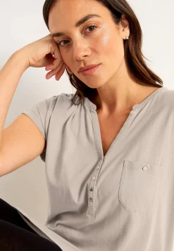 Jerseytunika i modalmiks med metalknapper | Cellbes