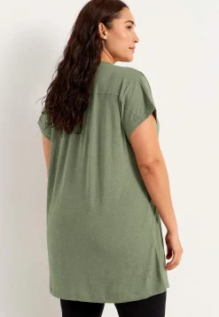 Jerseytunika i modalmiks med metalknapper | Cellbes