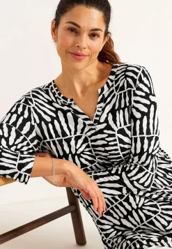 Jerseytunika med 3/4 ærme