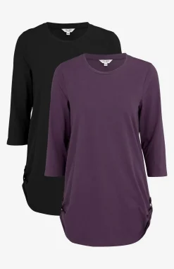 Jerseytunika med 3/4 ærme Alexia 2-pack | Cellbes