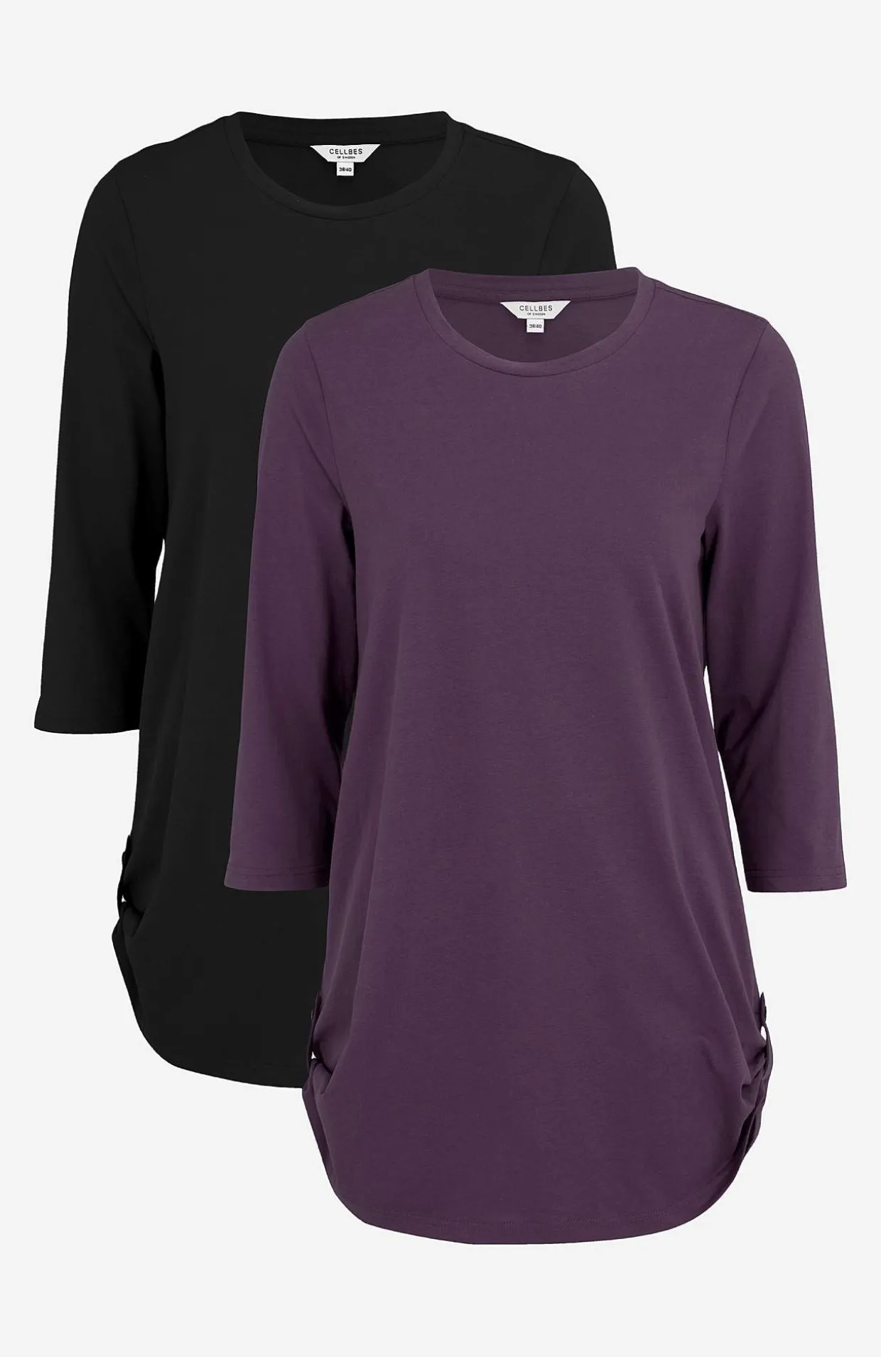 Jerseytunika med 3/4 ærme Alexia 2-pack | Cellbes