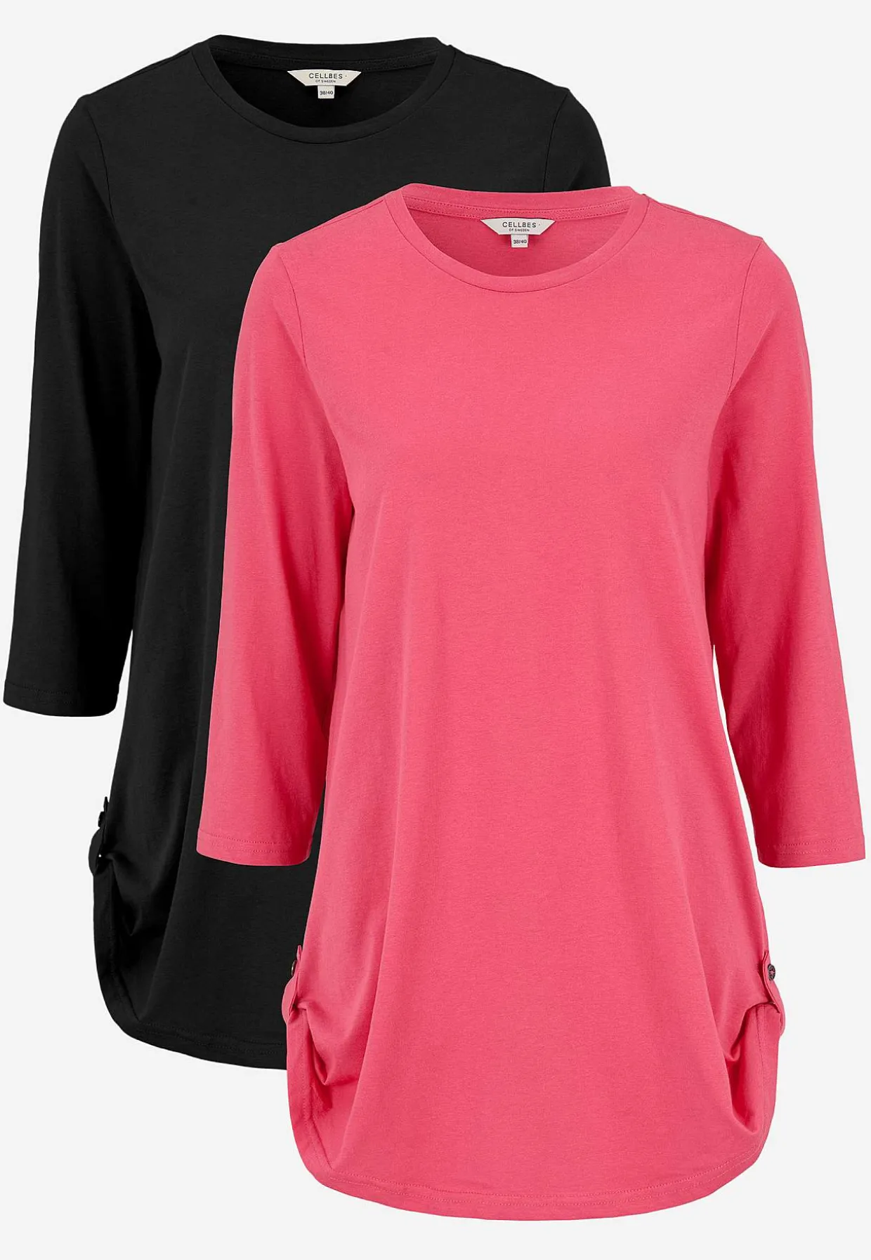 Jerseytunika med 3/4 ærme Alexia 2-pack | Cellbes