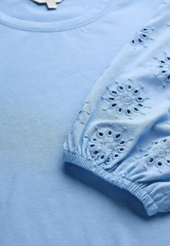 Jerseytunika med broderede ærmer