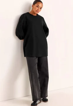 Jerseytunika med broderede ærmer | Cellbes