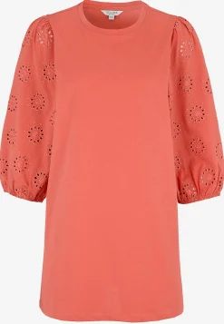 Jerseytunika med broderede ærmer