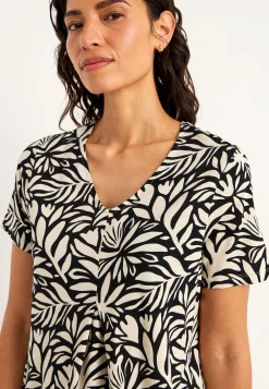 Jerseytunika med flatterende læg