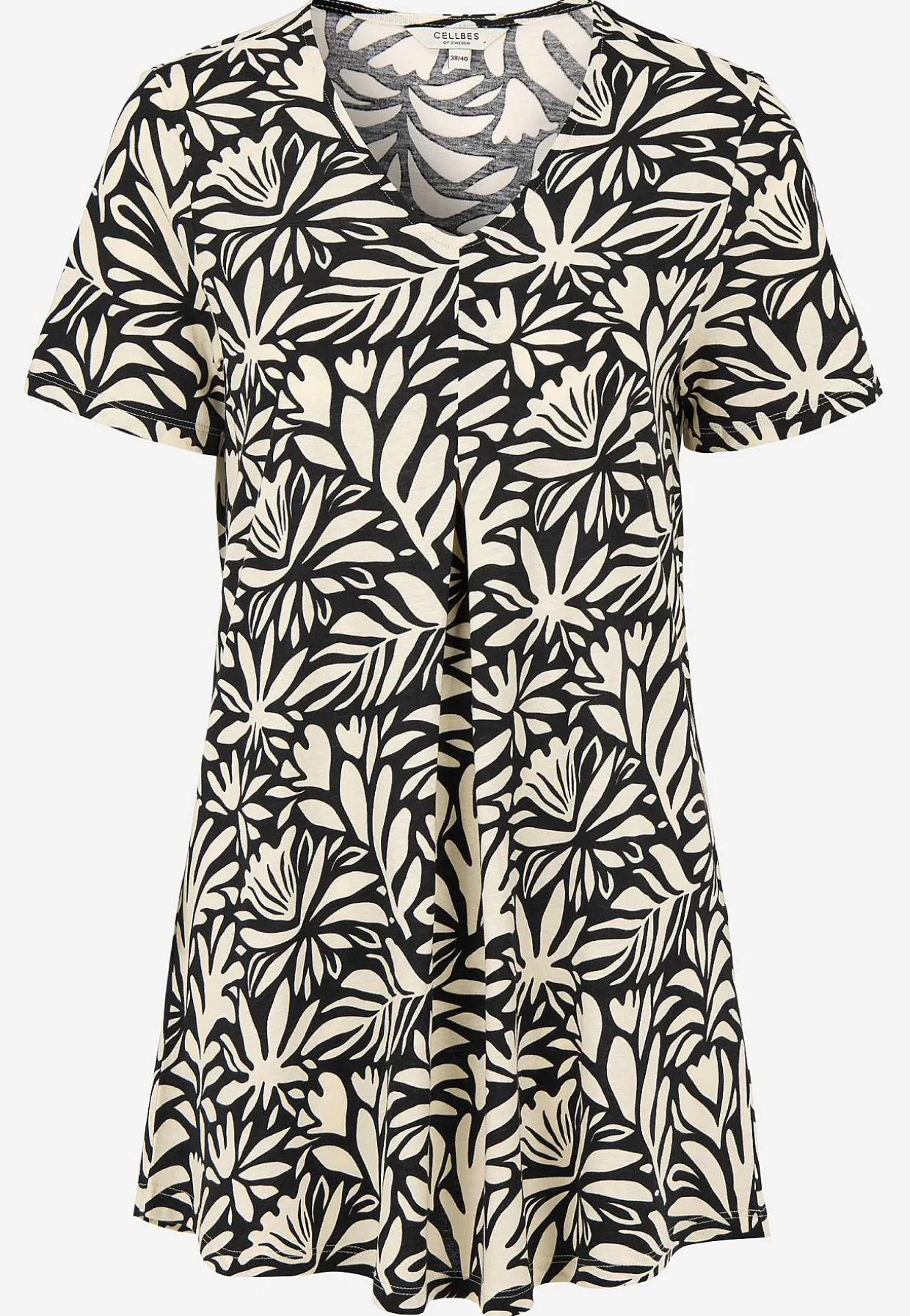 Jerseytunika med flatterende læg