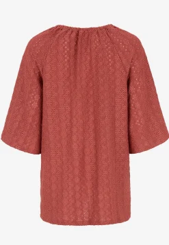 Jerseytunika med hulbroderi