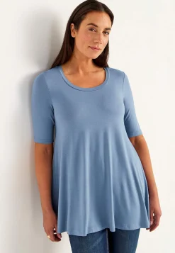 Jerseytunika med korte ærmer