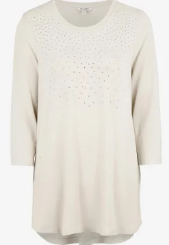 Jerseytunika med rhinstensdetaljer