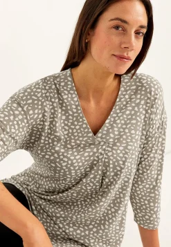 Jerseytunika med rynkedetalje