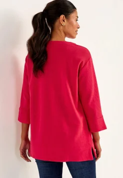 Jerseytunika med slidser