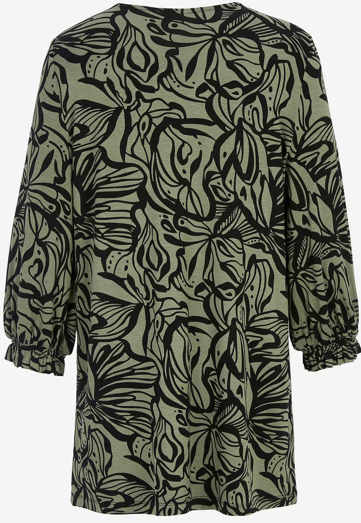 Jerseytunika med smockdetalje