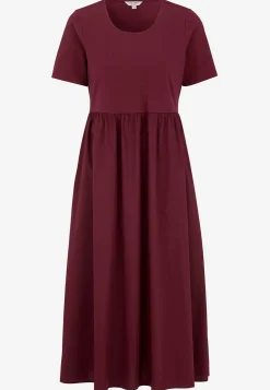 Kjole i poplin og jersey