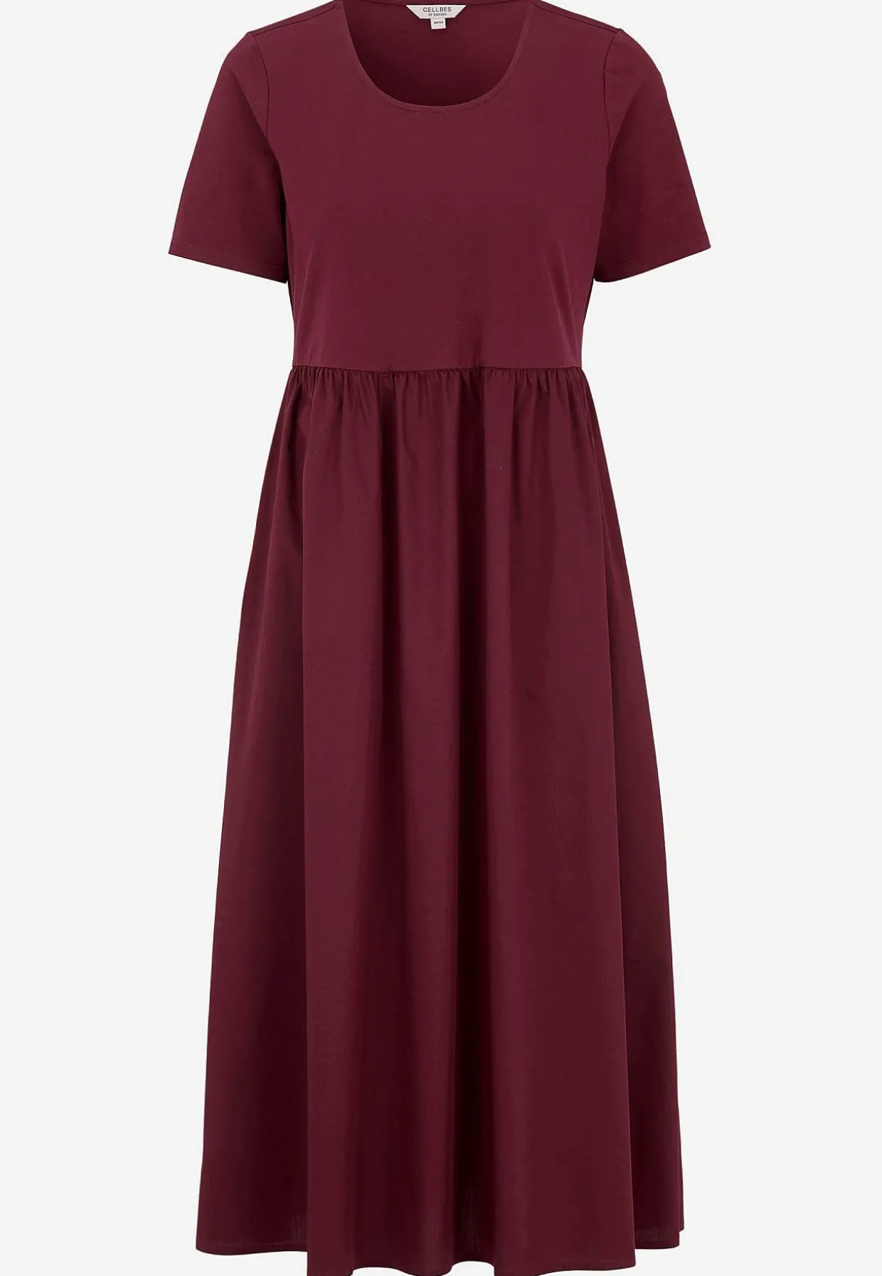 Kjole i poplin og jersey