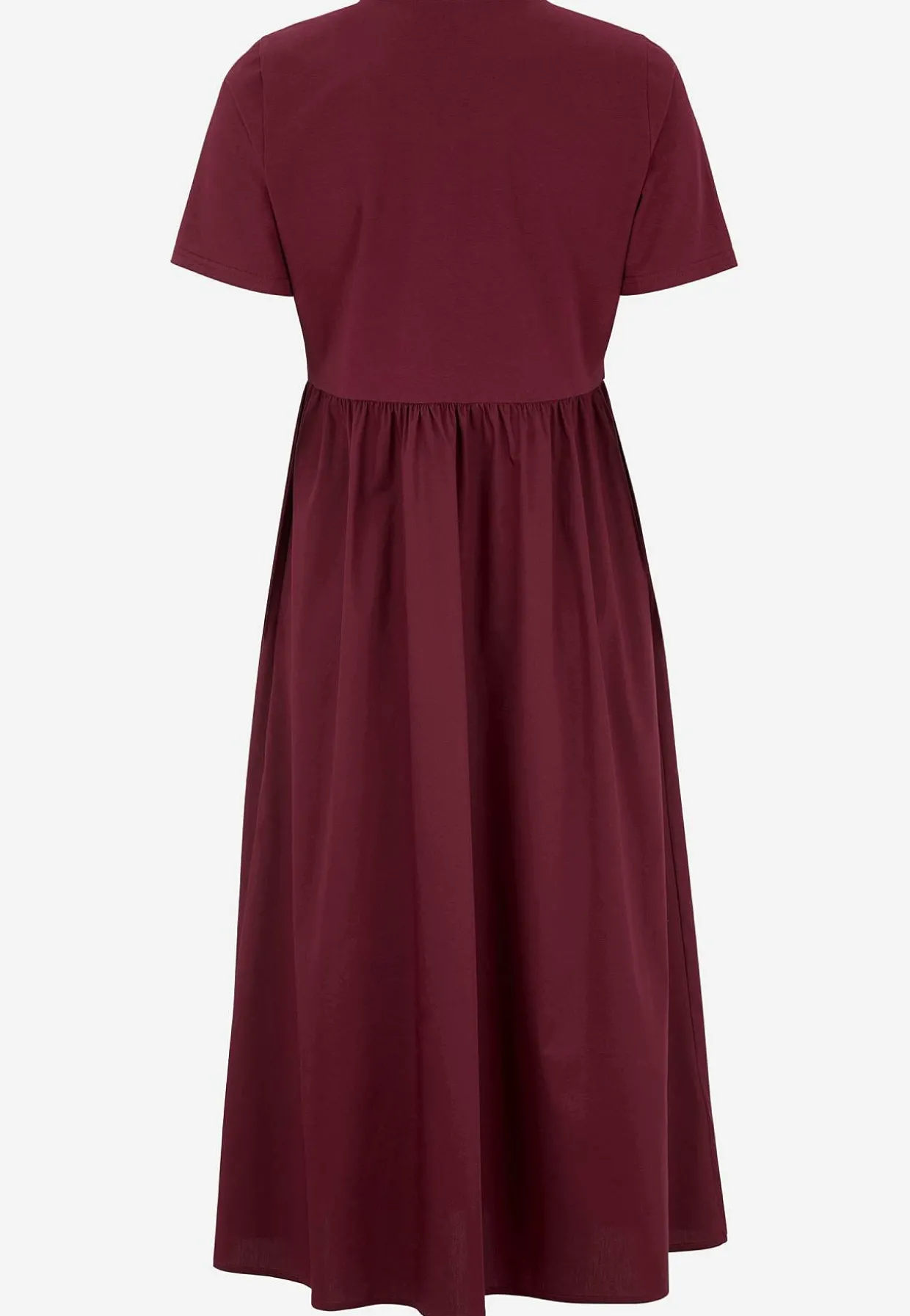 Kjole i poplin og jersey