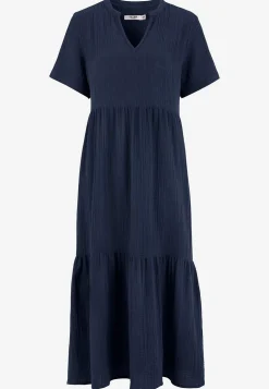 Kjole i rynket bomuld