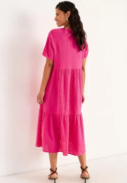 Kjole i rynket bomuld | Cellbes