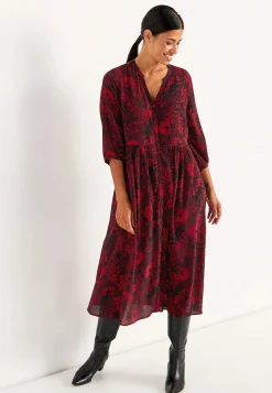 Kjole i viskose med et blomstermønster | Cellbes