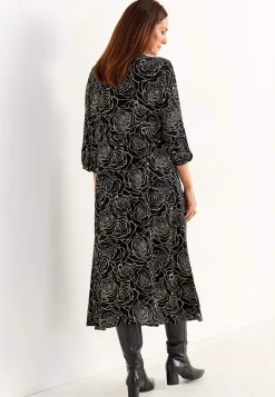 Kjole i viskose med et blomstermønster | Cellbes