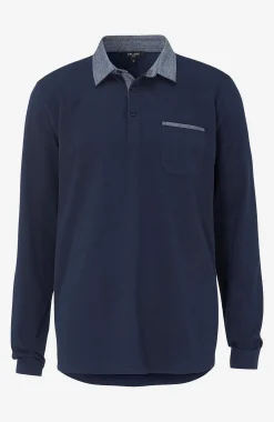 Komfortabel langærmet trøje med krave