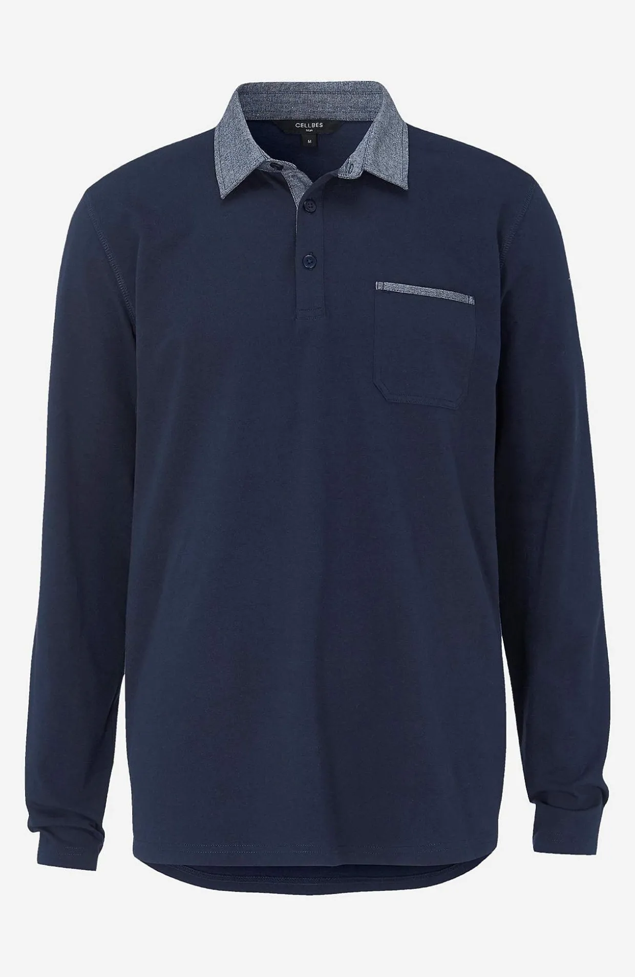 Komfortabel langærmet trøje med krave