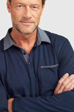 Komfortabel langærmet trøje med krave