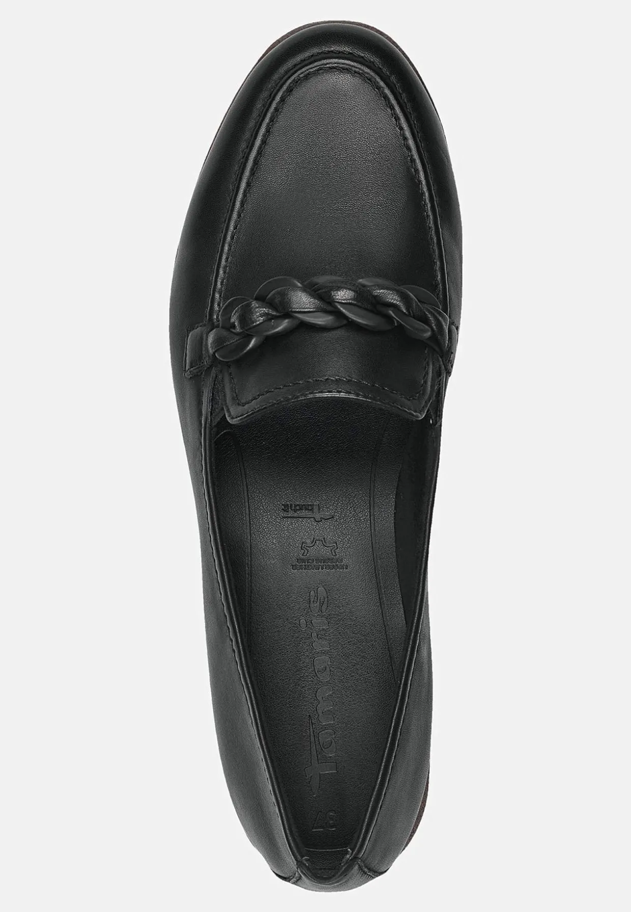 Komfortabel skindloafer med kædedetalje | Cellbes