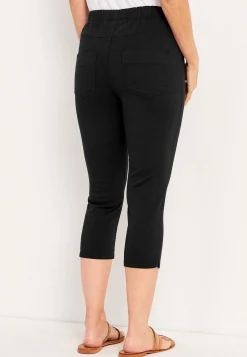 Komfortable capribukser i bomuldstwill