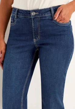 Komfortable stretchjeans med lige ben