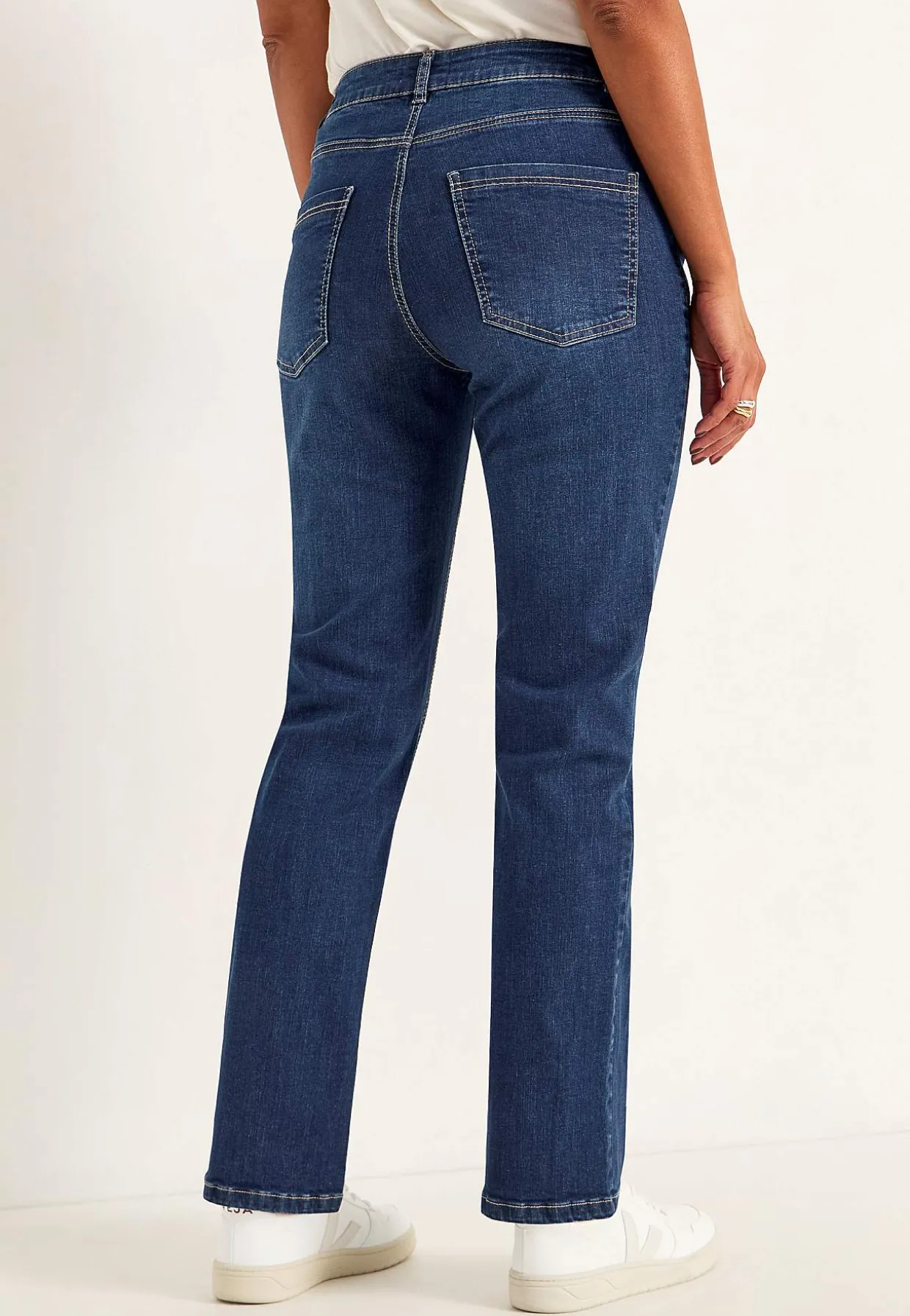 Komfortable stretchjeans med lige ben