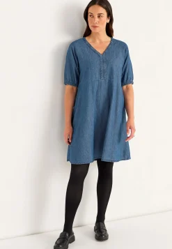 Kort cowboykjole med pufærmer | Cellbes