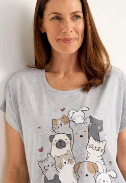 Kortærmet natkjole i bomuld | Cellbes