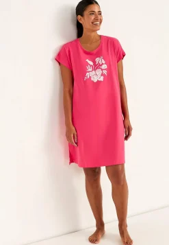 Kortærmet natkjole i jersey