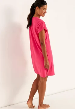 Kortærmet natkjole i jersey