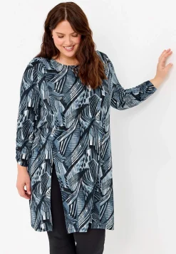 Lang jerseytunika med høj slids