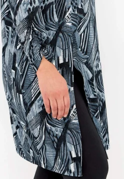 Lang jerseytunika med høj slids