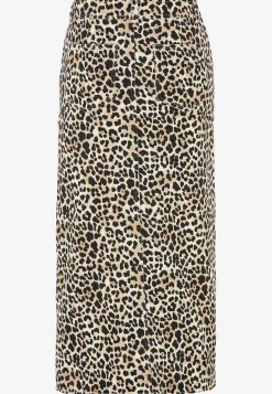 Lang, leopard twillkjole