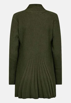 Lang, ribbet cardigan