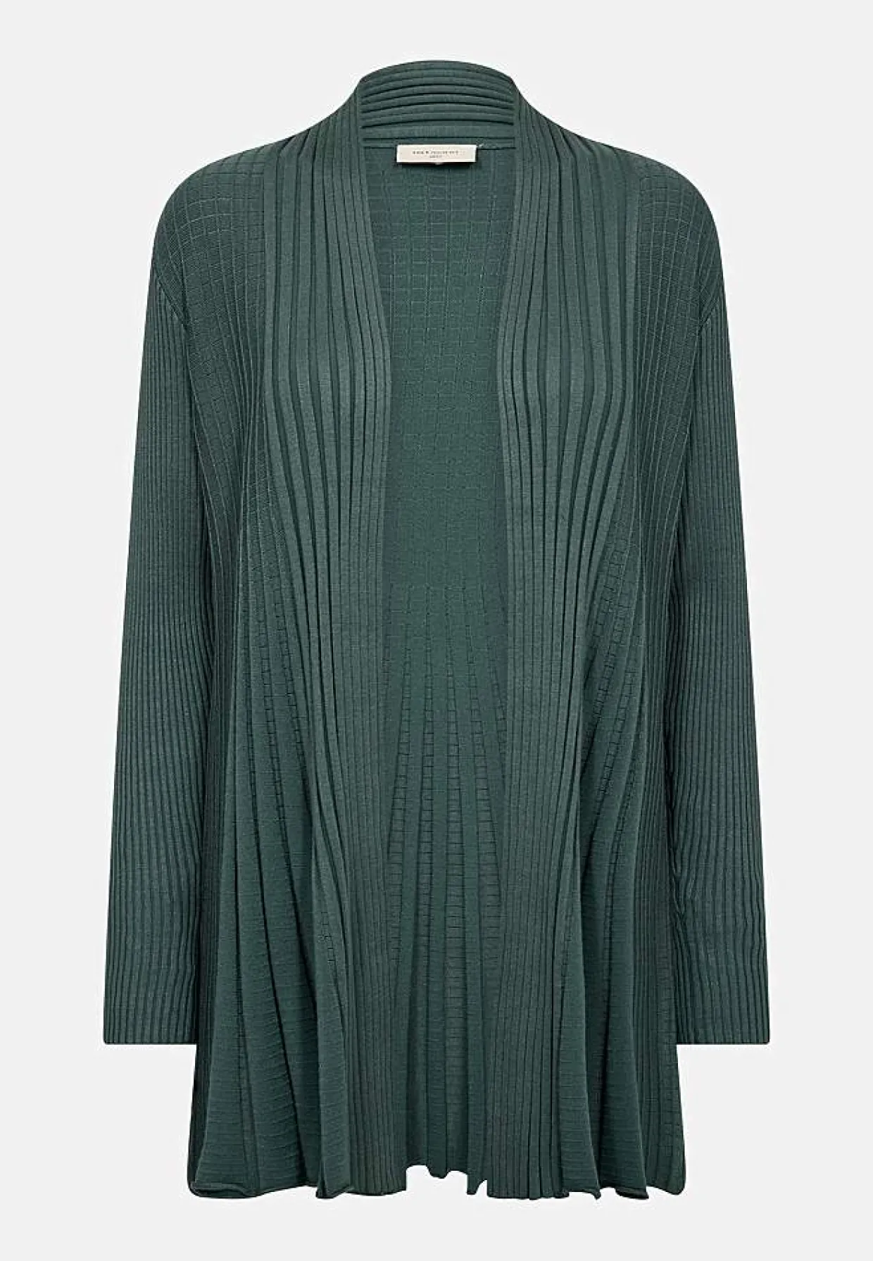 Lang, ribbet cardigan