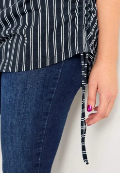 Lang top med træksnøre i siderne 2-pack