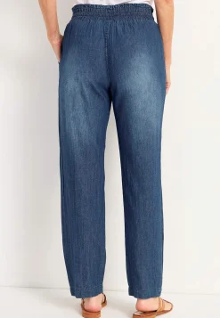 Lange bukser i blødvasket denim