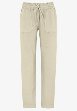 Lange bukser i vasket bomuld