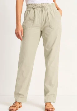 Lange bukser i vasket bomuld